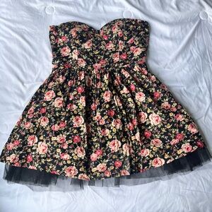 Floral Papaya Mini Dress